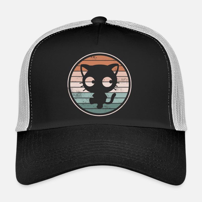 Katze Katzen - Trucker Cap - Schwarz/Steingrau