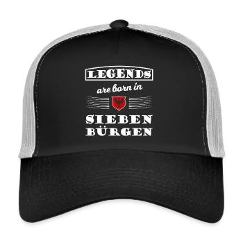 Legenden aus Siebenbürgen - Trucker Cap - Schwarz/Steingrau - Vorne