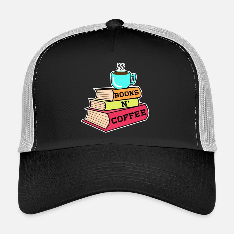 Koffein Kaffee Trinken Statement Kaffeeliebhaber - Trucker Cap - Schwarz/Steingrau