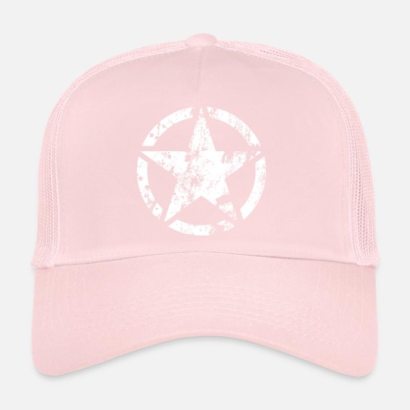 Weathered Circular Star Trucker Cap