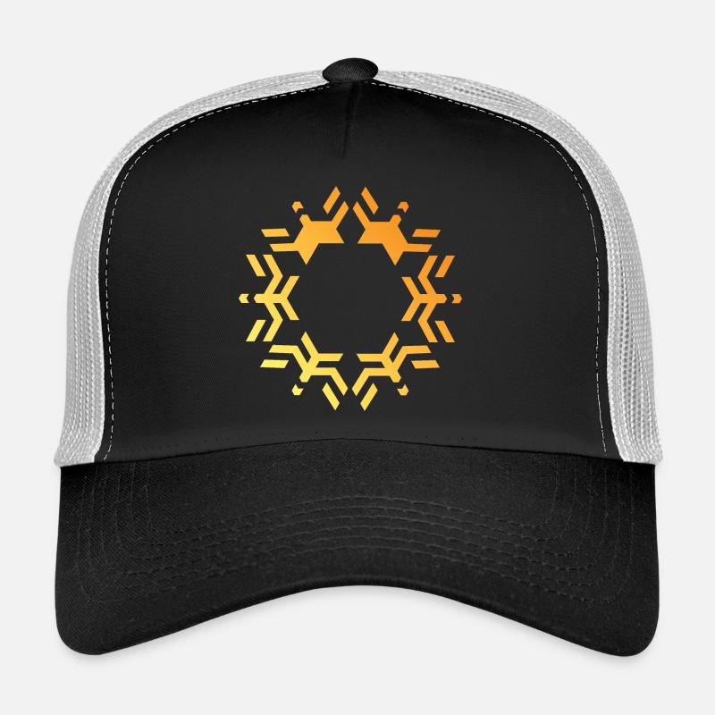 Icône flocon de neige Icône du logo Snow Star Casquette trucker 
