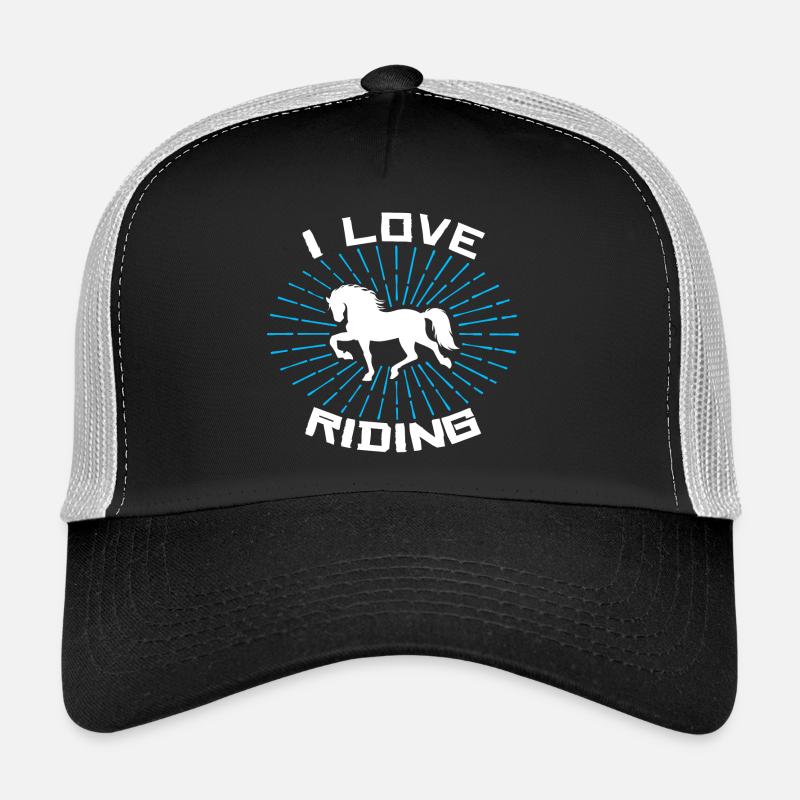 Ich Liebe Pferde Statement Islandpferde Galopp Trucker Cap