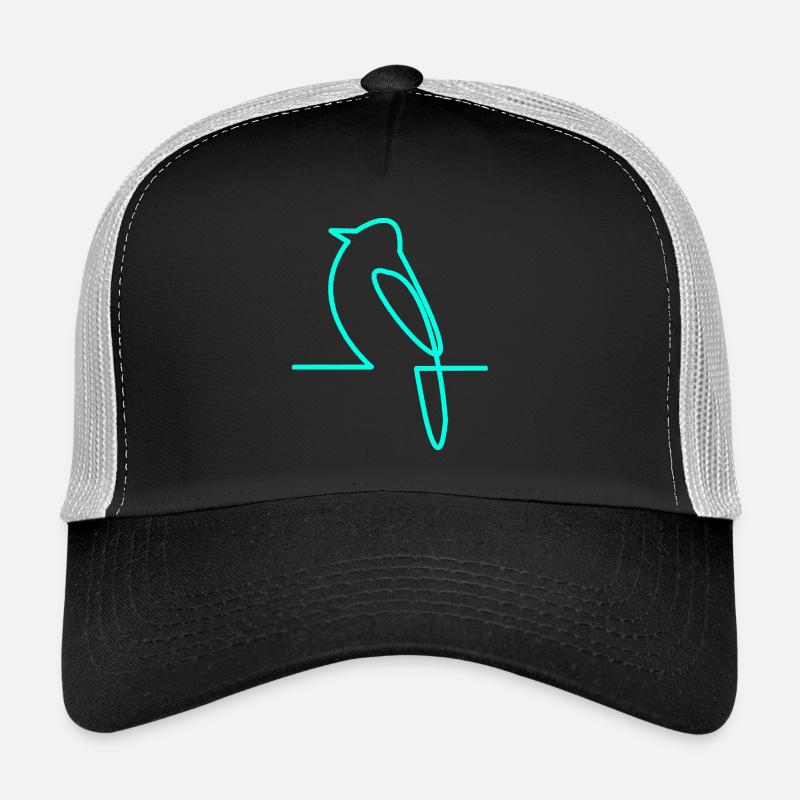 Neon bird on the branch Trucker Cap