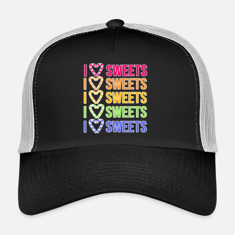 I love sweets statement dessert delicious Trucker Cap