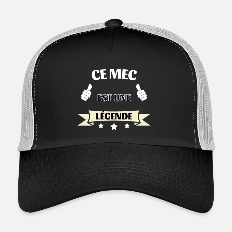 Ce mec est une légende - Casquette trucker  - noir/gris pierre