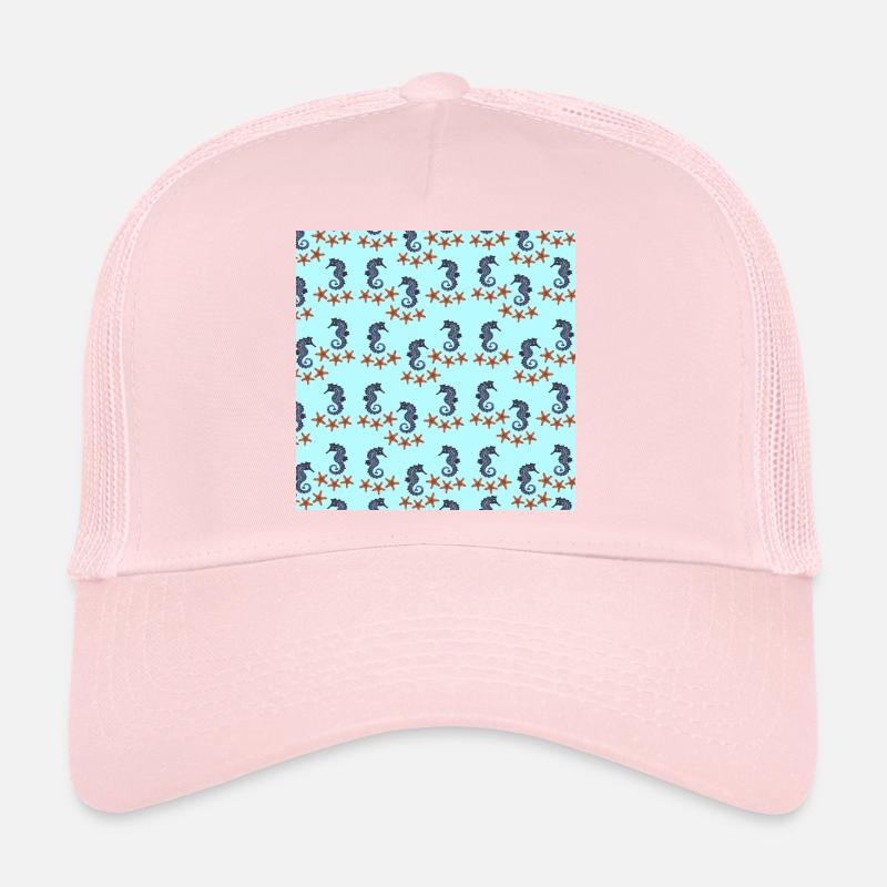sommerkleidung tiermuster, Seepferdchenmuster Trucker Cap