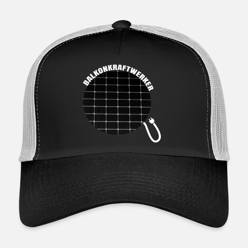 Balkonkraftwerker PV Anlage Stromerzeuger Umwelt - Trucker Cap - Schwarz/Steingrau
