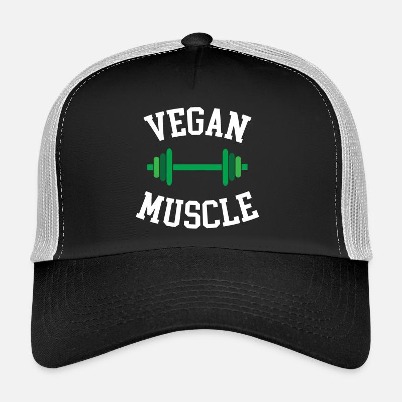 Vegane Muskeln - Trucker Cap - Schwarz/Steingrau