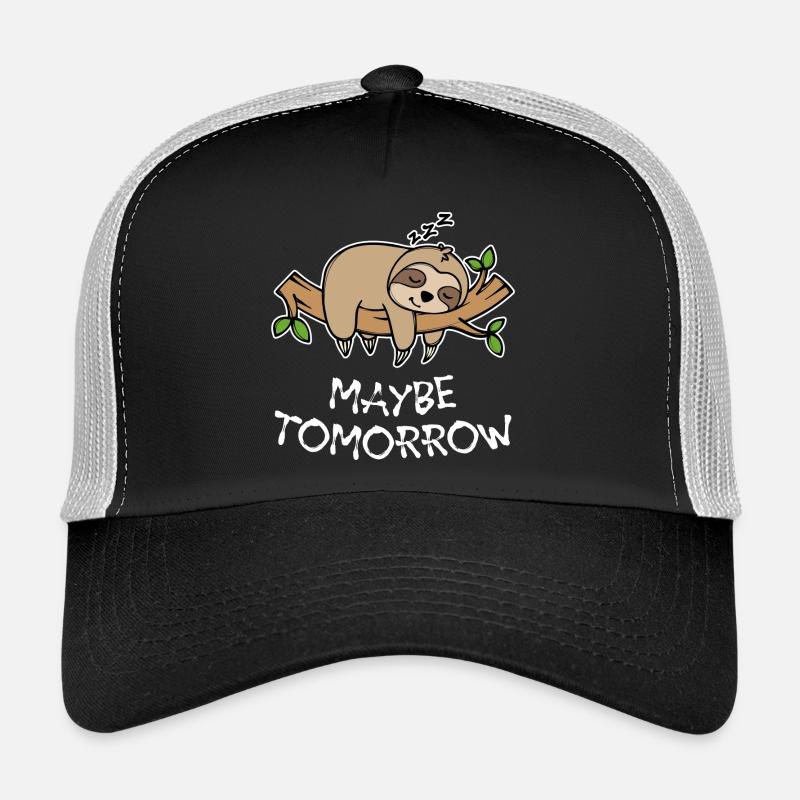 Sleeping Animal Lazy Sloth Late Riser Statement Trucker Cap