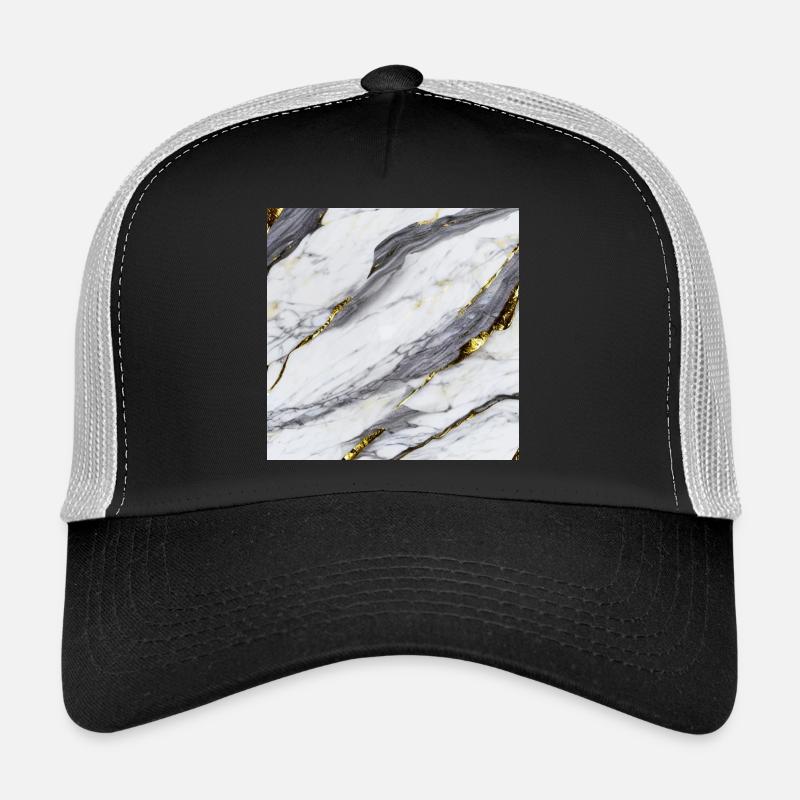 Structure en marbre en or blanc Casquette trucker 