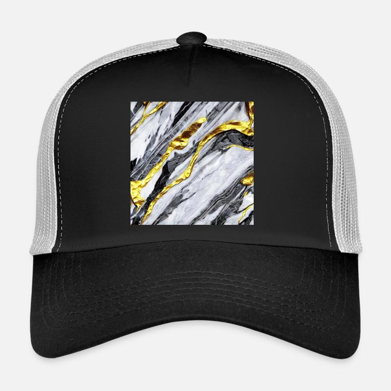 Structure en marbre or Casquette trucker 