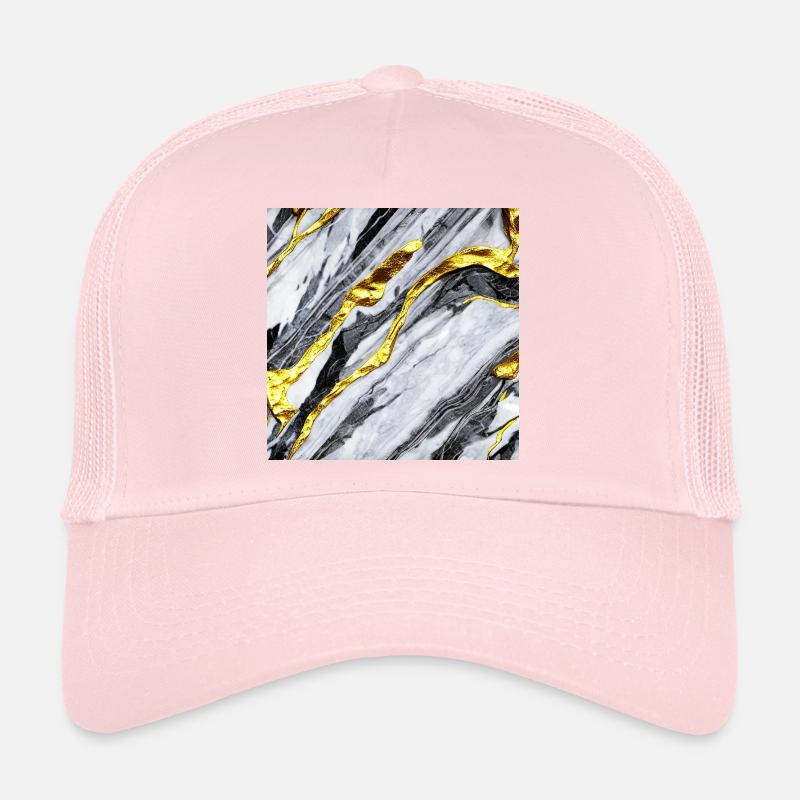 Marble gold structure Trucker Cap