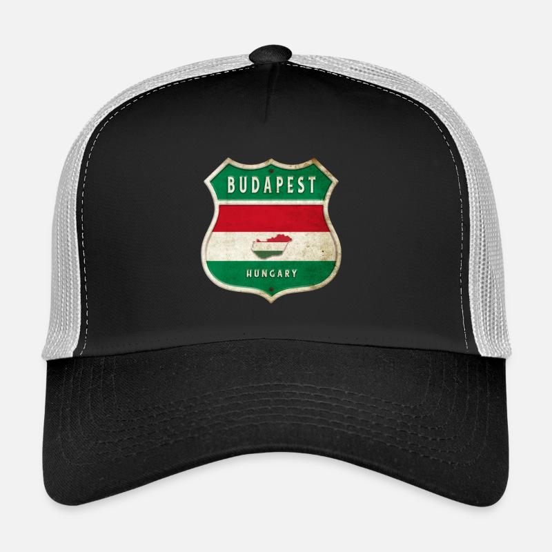 Budapest Hongrie Drapeaux Armoiries Design Casquette trucker 