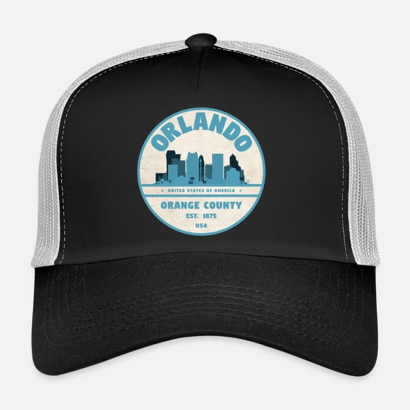 Orlando Skyline - Trucker Cap - Schwarz/Steingrau
