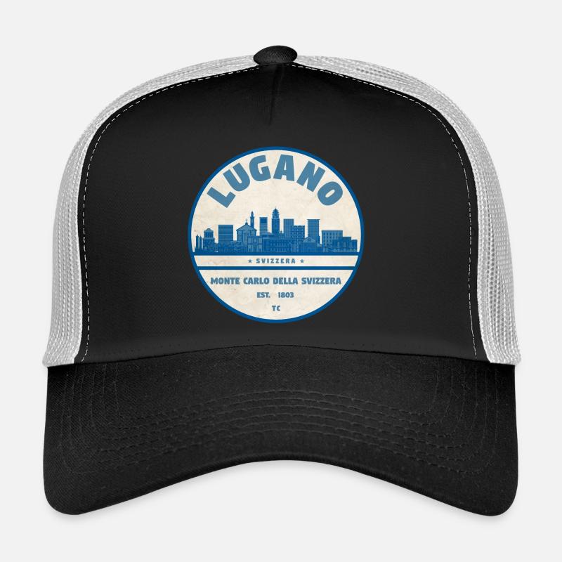 Lugano Skyline Badge Casquette trucker 