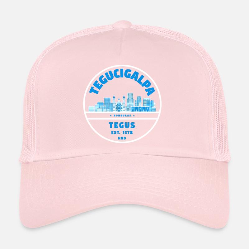 Tegucigalpa Skyline Badge Blue Trucker Cap