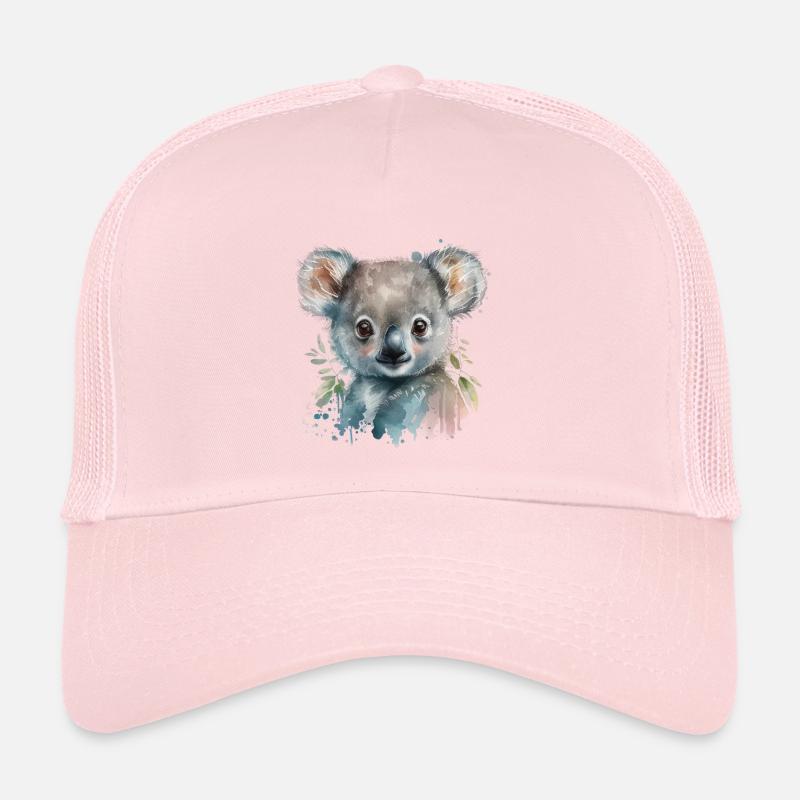 Koala Aquarelle Feuillage Casquette trucker 