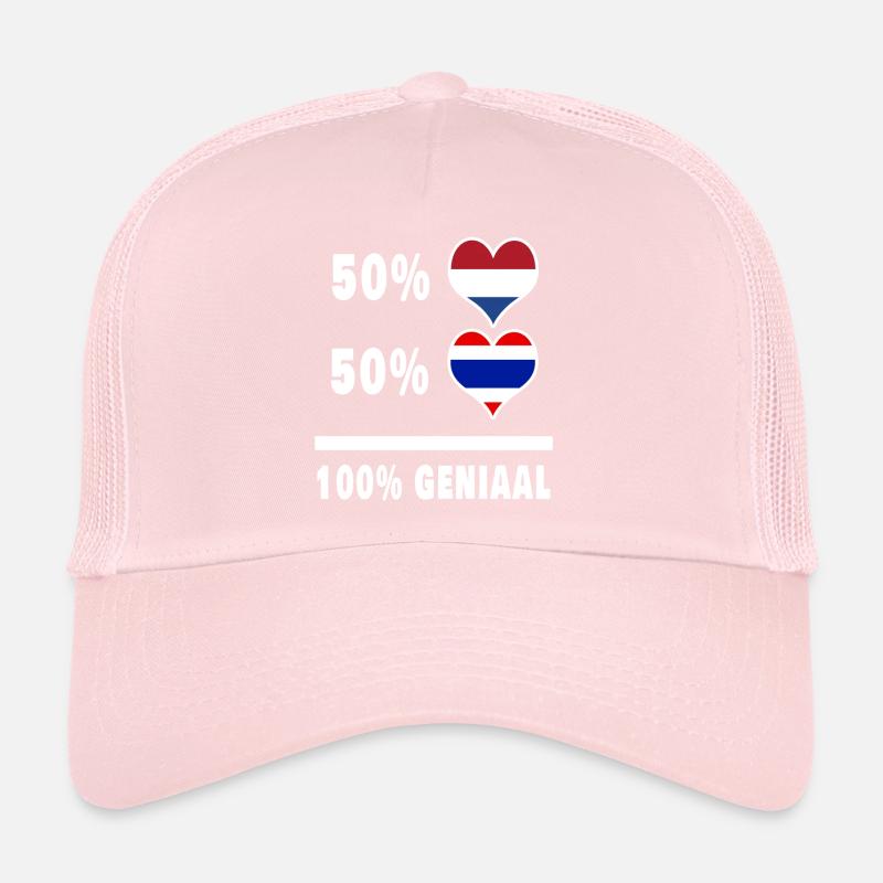 Thaïlande et Pays-Bas 100% Genius flag Casquette trucker 