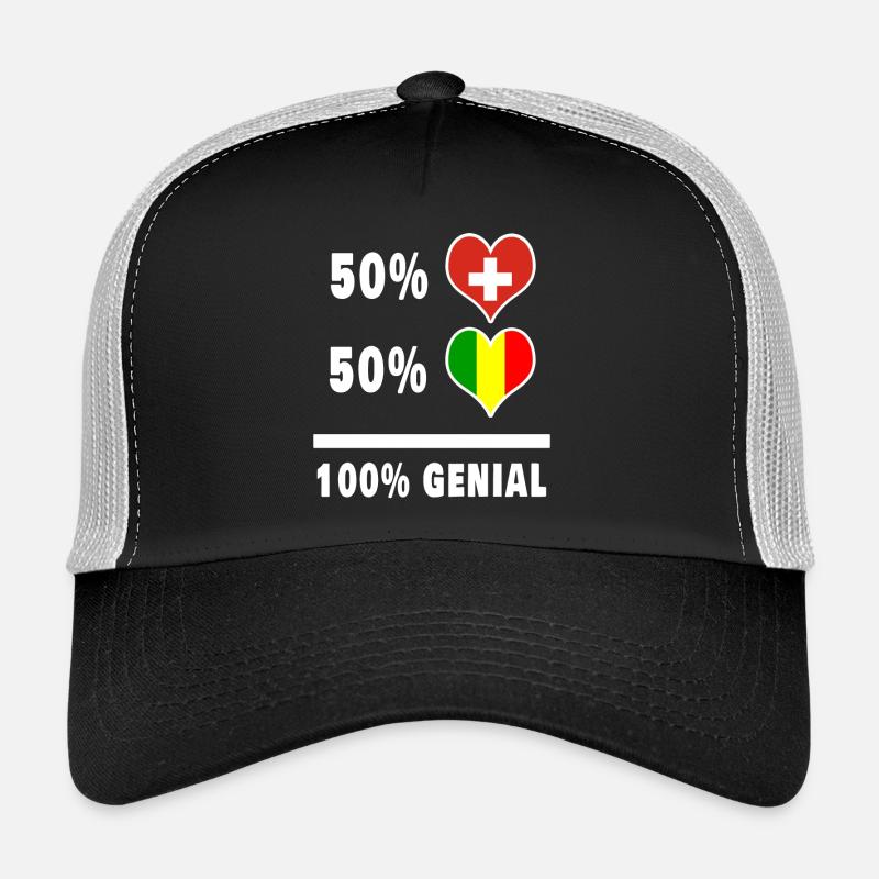 Mali und Schweiz 100% Genial Flagge Trucker Cap