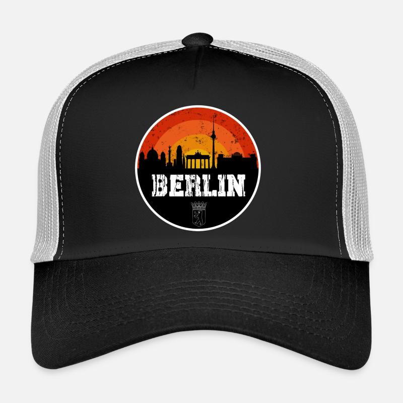 Berlin Skyline Original - Trucker Cap - Schwarz/Steingrau