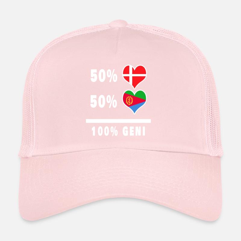Drapeau 100% génie de l’Erythrée et du Danemark Casquette trucker 