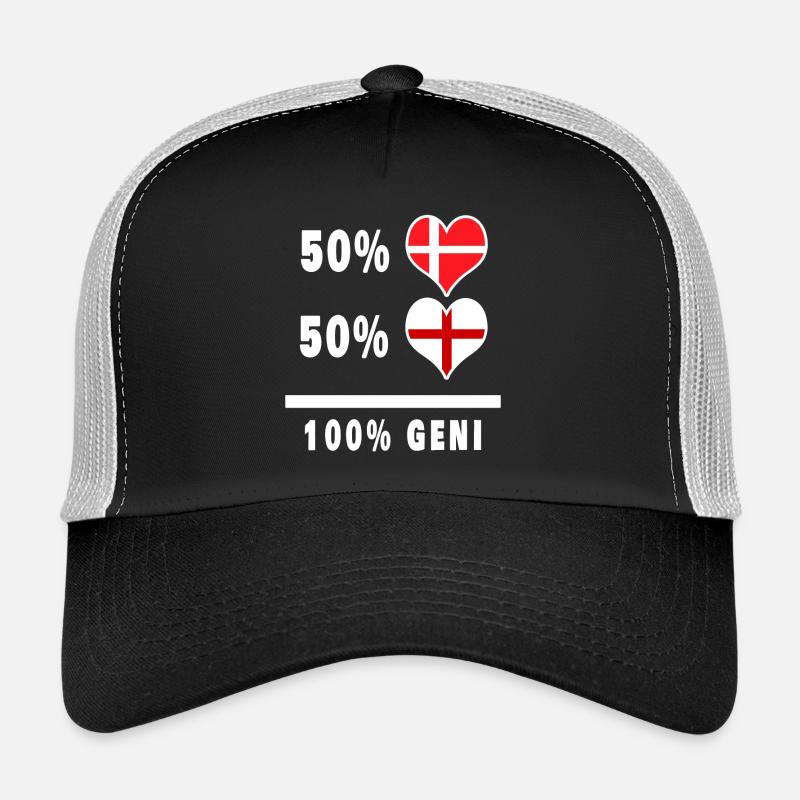 Angleterre et Danemark 100% drapeau de génie Casquette trucker 