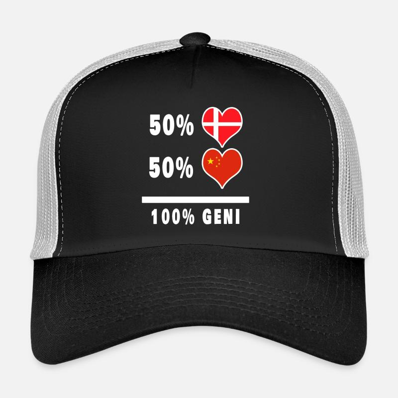 Chine et Danemark 100% drapeau de génie Casquette trucker 