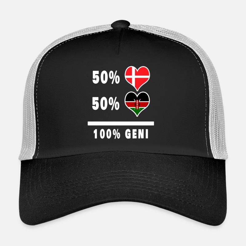 Kenya et Danemark 100% drapeau de génie Casquette trucker 
