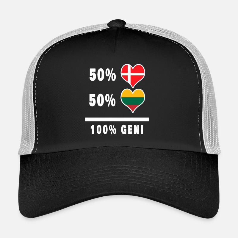 Lituanie et Danemark 100% drapeau de génie Casquette trucker 