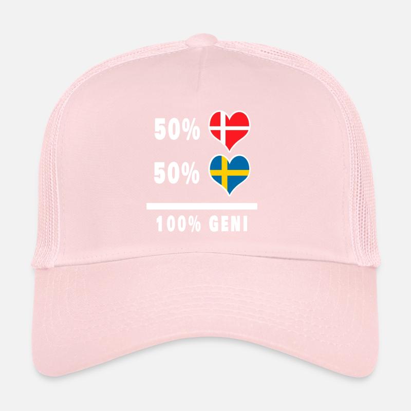 Drapeau 100% génie de la Suède et du Danemark Casquette trucker 
