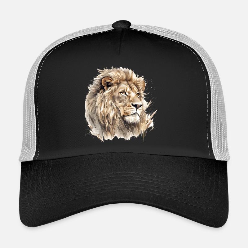 Löwe Portrait Aquarell Trucker Cap