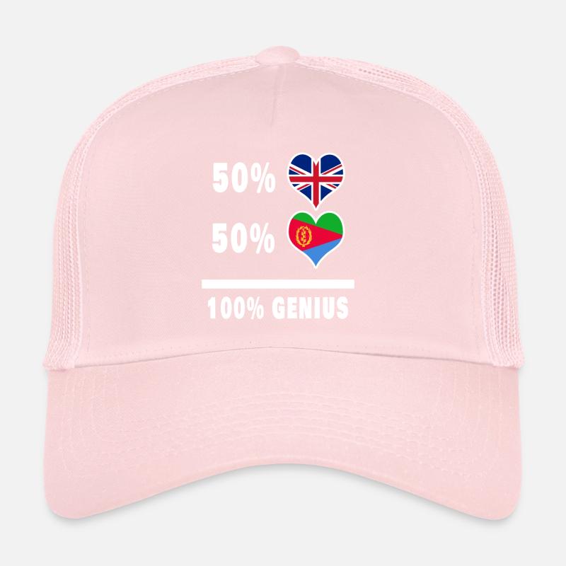 Drapeau 100% Genius de l’Erythrée et de la Grande-Bretagne Casquette trucker 