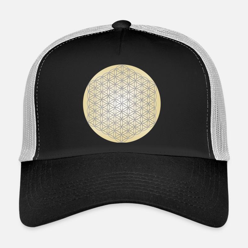 Fleur de Vie Argent - 5ème Dimension - Mandala Casquette trucker 