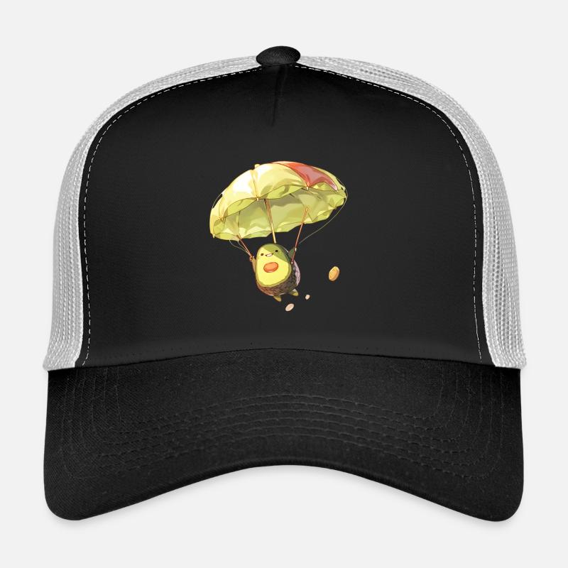 Skydiving Avocado - Trucker Cap - black/stone grey