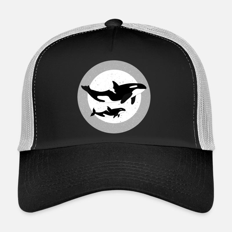 Baleine et Orque Illustration Casquette trucker 