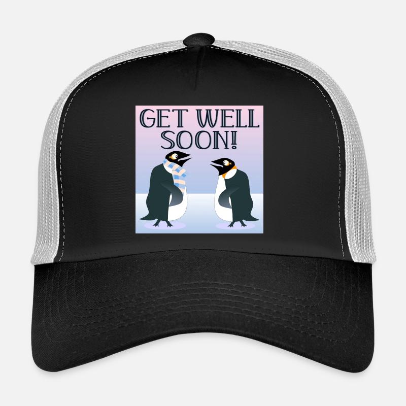 RÉTABLISSEZ-VOUS BIENTÔT - OISEAUX ANIMAUX MANCHOTS - HIVER Casquette trucker 