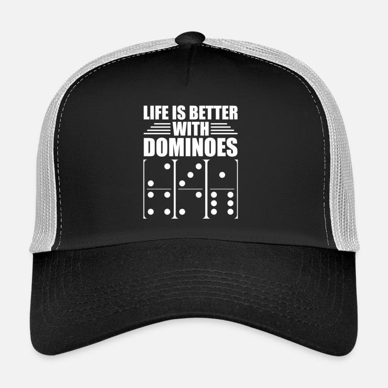 Conception de jeux Domino - Casquette trucker  - noir/gris pierre