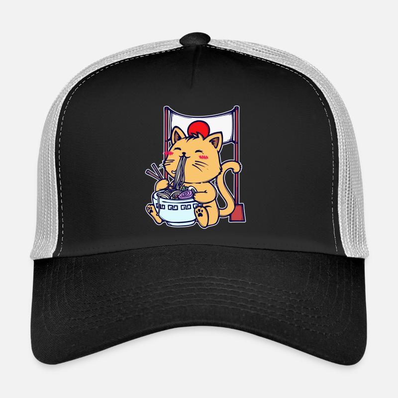 Anime Ramen Cat Japanese Mangastyle Comic Manga Trucker Cap