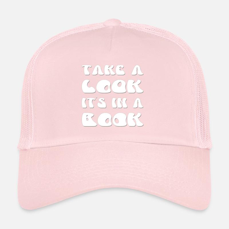 Jetez un coup d’œil, c’est dans un design rétro de livre Casquette trucker 