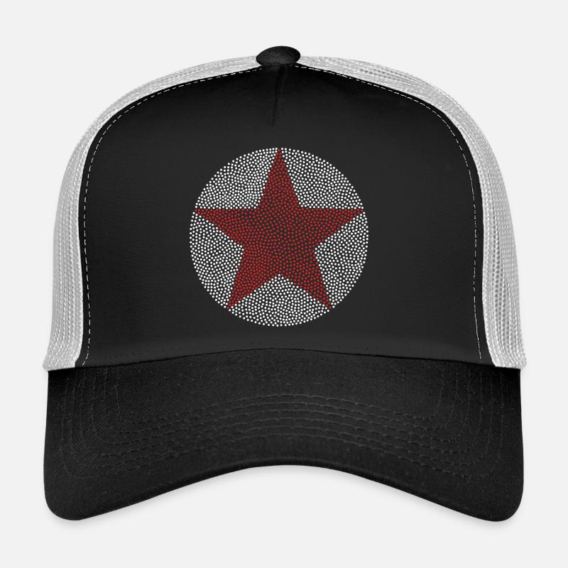 stern im kreis - Trucker Cap - Schwarz/Steingrau