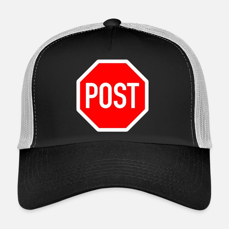 Post or stop? - Trucker Cap - black/stone grey