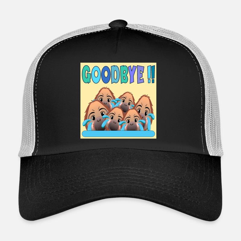 FAREWELL TEAM GOODBYE MONKEY Trucker Cap