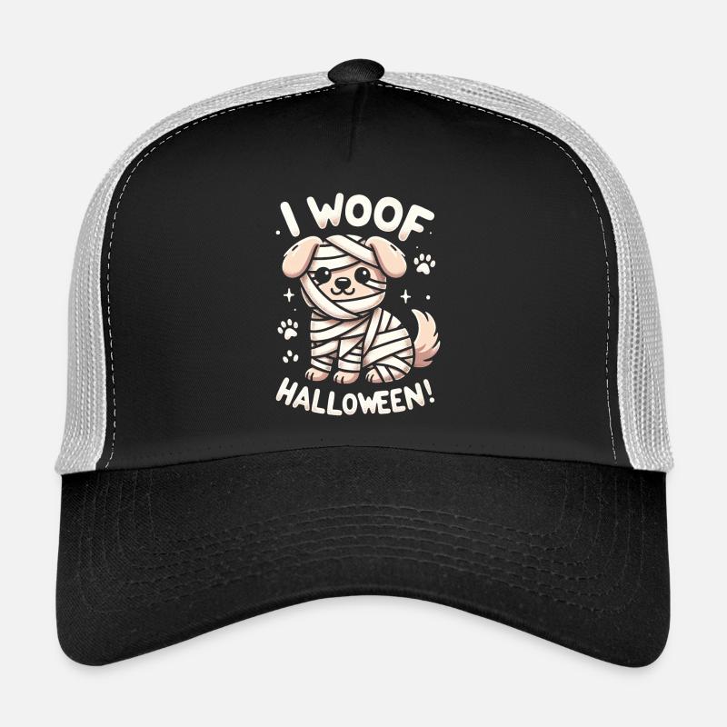 Halloween Mummies Dog Trucker Cap