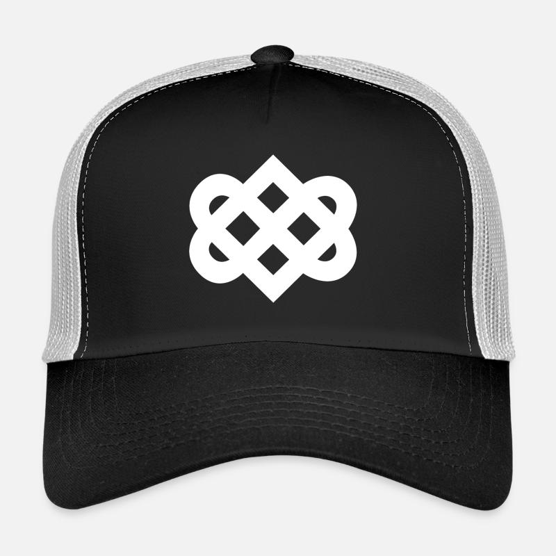 Elegantes abstraktes Stammesmuster - Trucker Cap - Schwarz/Steingrau
