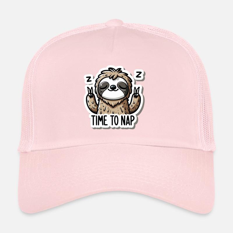 Autocollant Time to Nappen Sloth Casquette trucker 