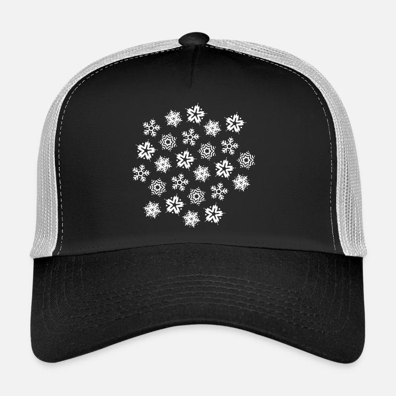 Pattern Snowflakes Snow Crystals Snow Winter Trucker Cap