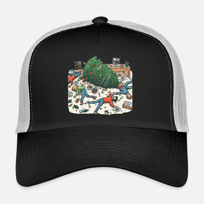 Fête exubérante du sapin de Noël - Casquette trucker - noir/gris pierre
