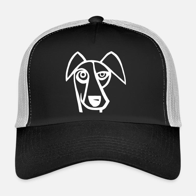 Drôle de chien blanc - Casquette trucker - noir/gris pierre