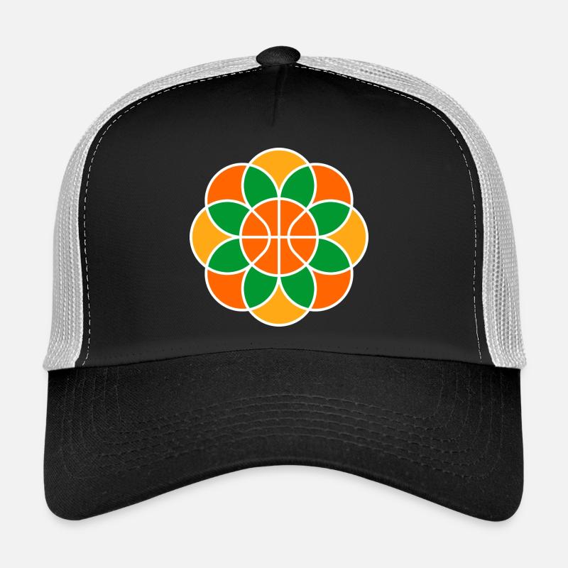 Mandala de fleur de basket-ball Casquette trucker 