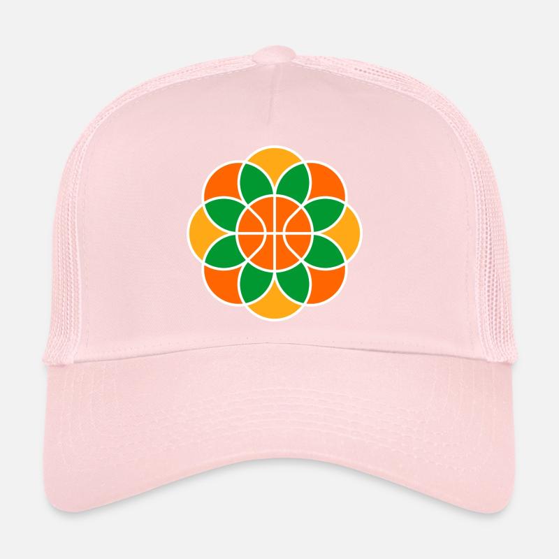 Mandala de fleur de basket-ball Casquette trucker 